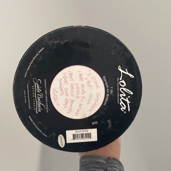 Lolita 5 o'clock somewhere 7 ounce martini collection glass NIB but missing lid - Picture 13 of 14